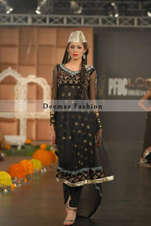 Simple Black Anarkali Frock with Churidar Simple Black Anarkali Frock with Churidar