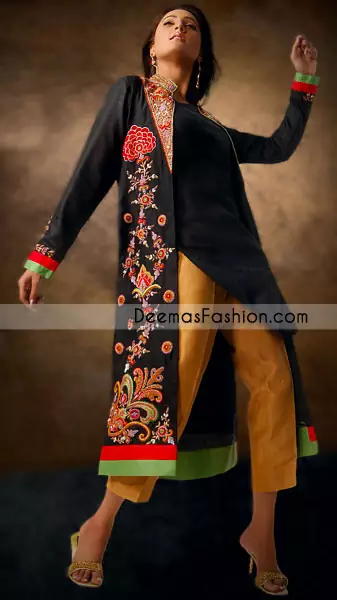 Ladies Dress Design Pakistan-Black Gown
