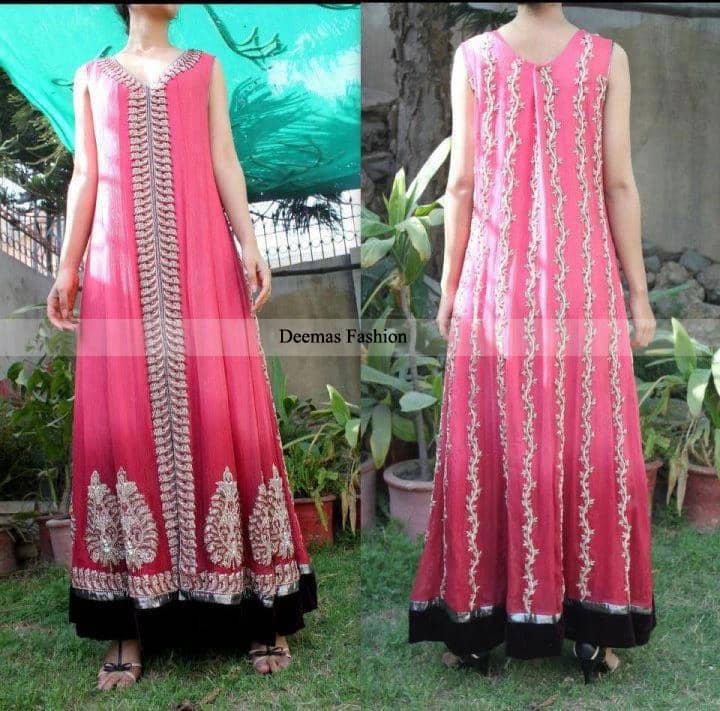 Latest Formal Wear Dress Double Tone Gown