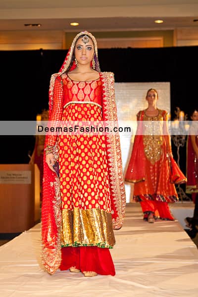 Latest Pakistani Fashion 2011 Red Formal Bridal Dress