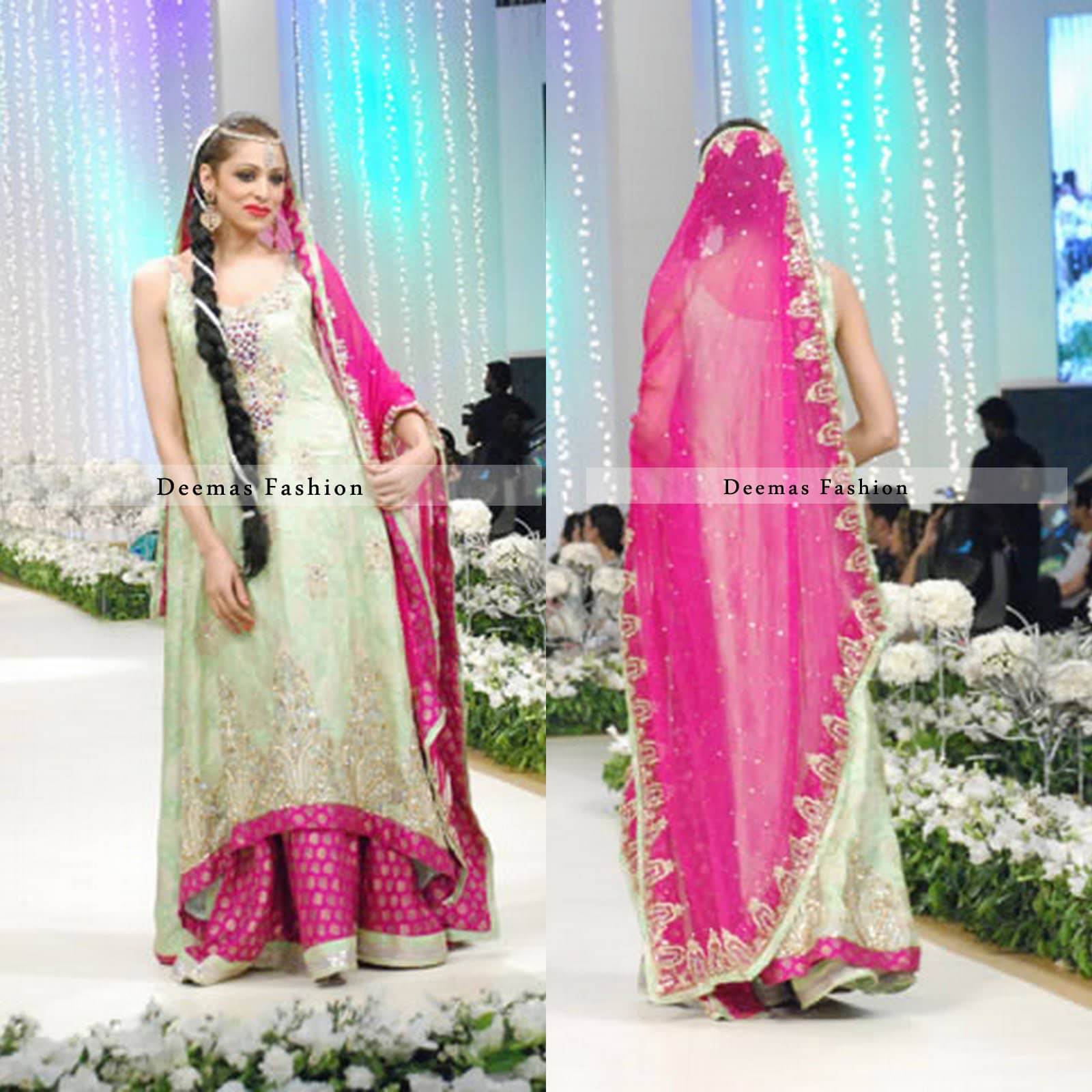 Pakistani Bridal Dress Light Green 